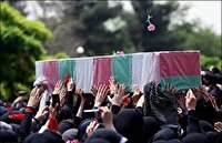 تشییع پیکر مطهر شهید مقاومت در قزوین
