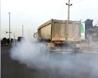 آلودگی هوا و رفت و آمد کامیون‌های معدن داخل منطقه مسکونی