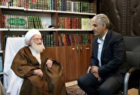 قدردانی آیت الله نوری همدانی از تلاش‌های کادر درمان در ایام جنگ تحمیلی سوم